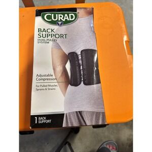 Curad Back Support Belt S/M – Dual Pulley Lumbar Brace for Lower Back Pain